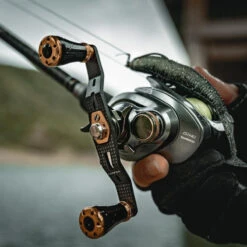 Gomexus 95mm Carbon Swept Handle With 20mm Aluminium Knob -Kalastustarvikekauppa DCS95A20BKGDr 3