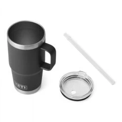 Yeti Rambler 25 Oz Straw Mug - Black -Kalastustarvikekauppa SKU 0326 BLK 4